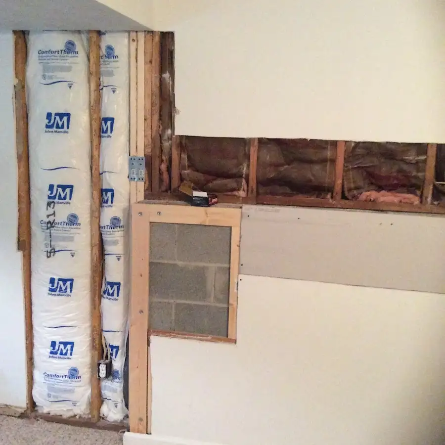 Wall insulation replacement during Contents Cleaning & Restoration in Hanson